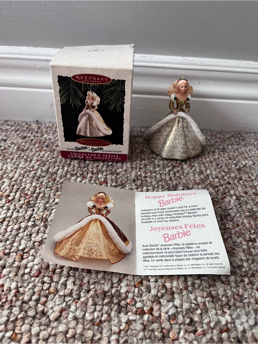 1994 Holiday Barbie Hallmark Keepsake Ornament Mattel